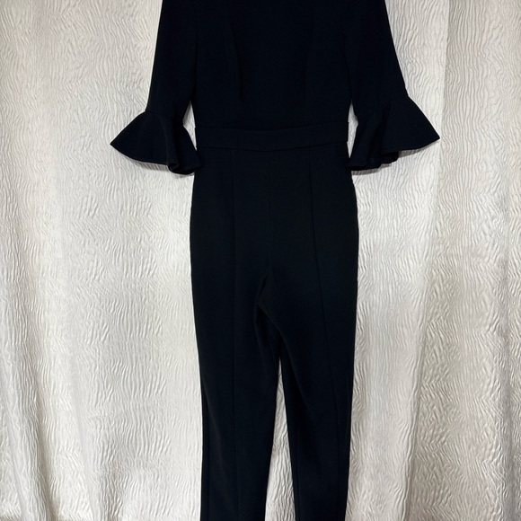 Black Halo~Brooklyn- 3/4 Bell Sleeve Jumpsuit~Size 2 - Picture 10 of 16
